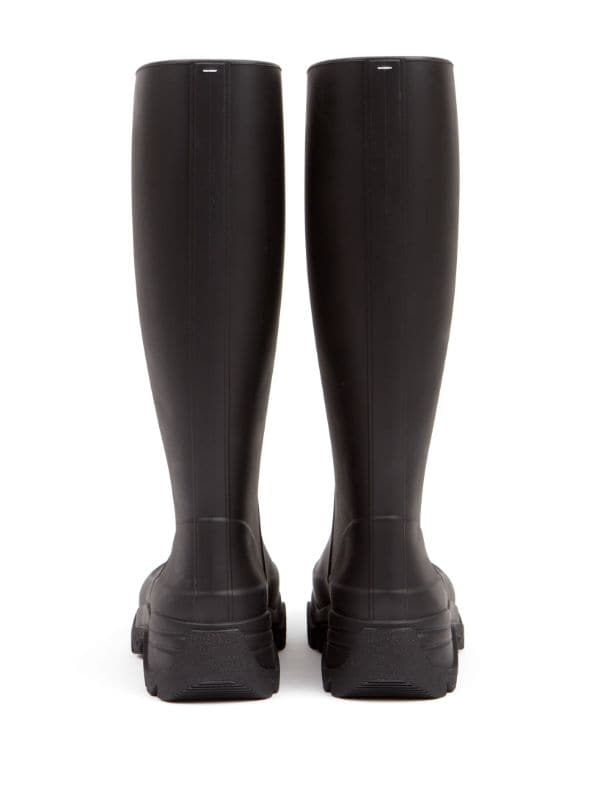 Louis Vuitton Women's 36 Black Rubber Rainboots Tall Rain Boots