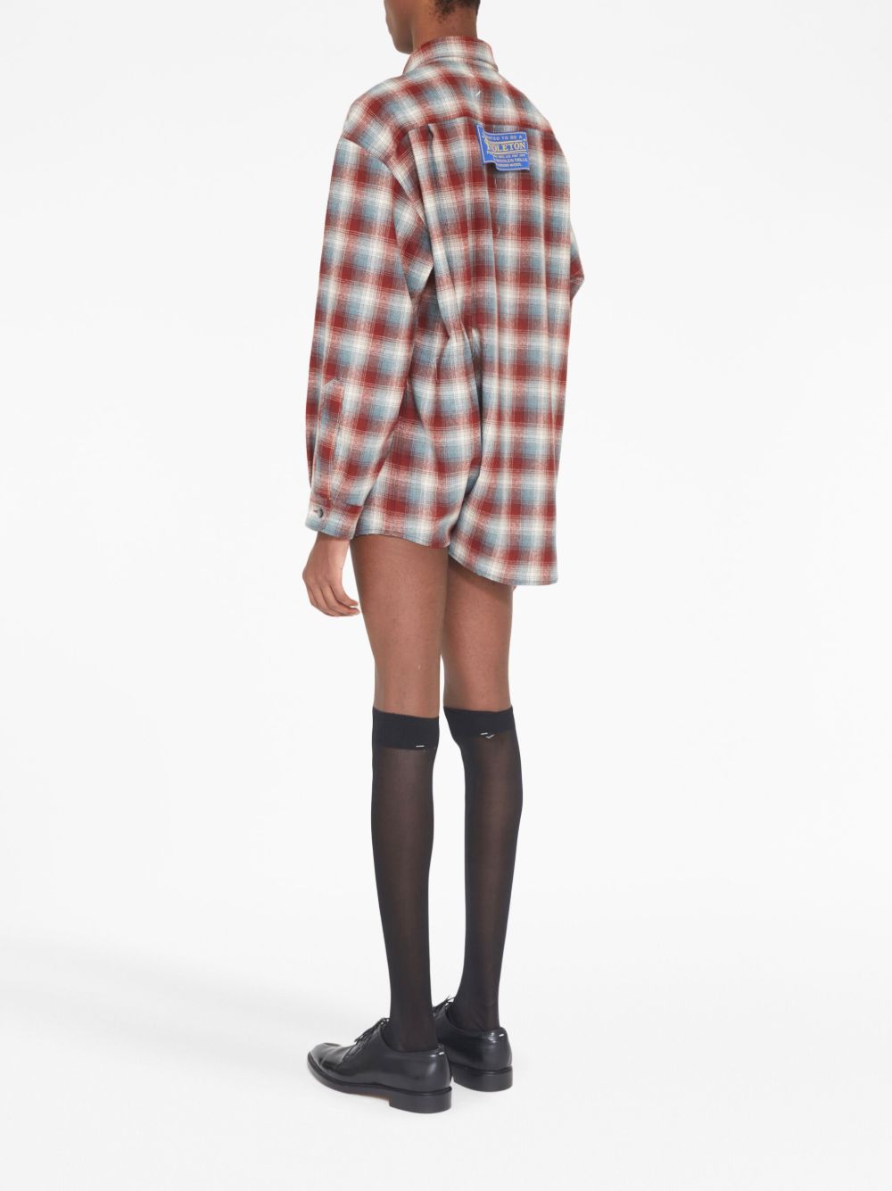 Maison Margiela x Pendleton checked playsuit shirt Women