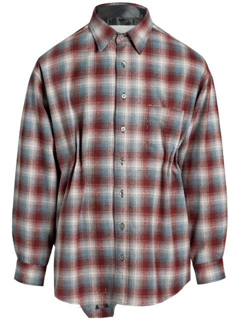 Maison Margiela x Pendleton checked playsuit shirt Women