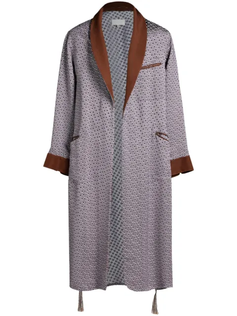 Maison Margiela geometric-pattern fringed coat