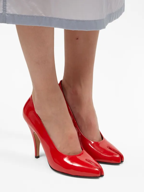 Patent leather hotsell red pumps