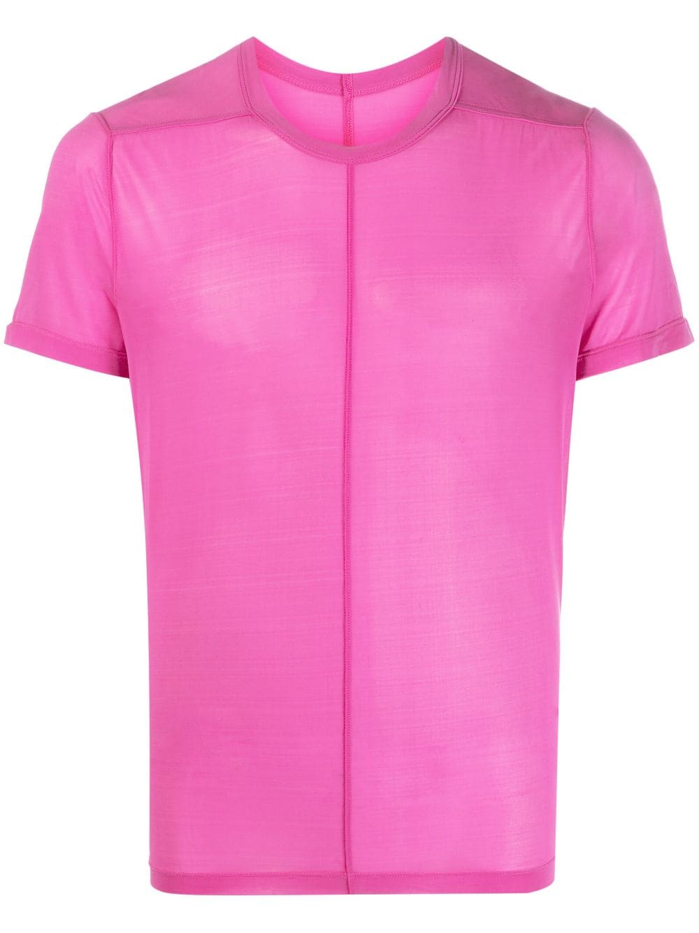 Rick Owens Semi-sheer Crew-neck T-shirt In Pink