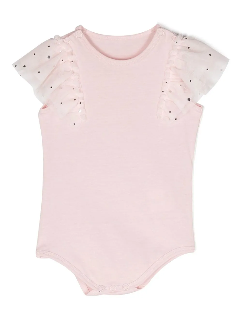 

Stella McCartney Kids ruffled-shoulder detail body - Pink