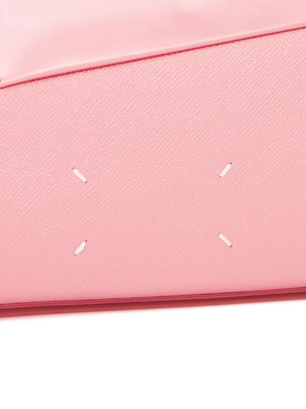 Maison Margiela Snatched Leather Tote Bag | Pink | FARFETCH ID
