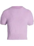 Maison Margiela short-sleeve knitted crop top - Purple