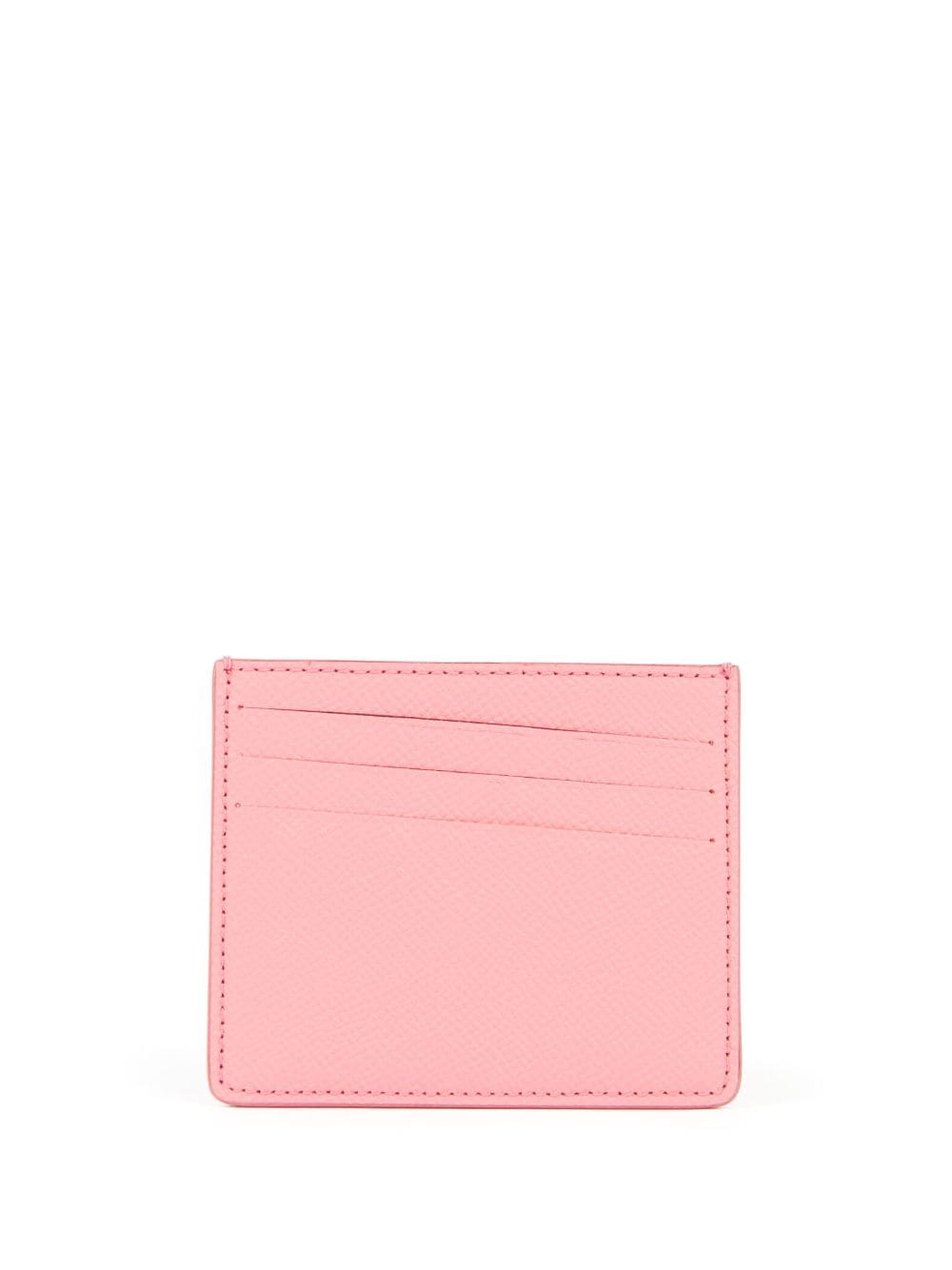 Maison Margiela Four-stitch Leather Cardholder In Pink