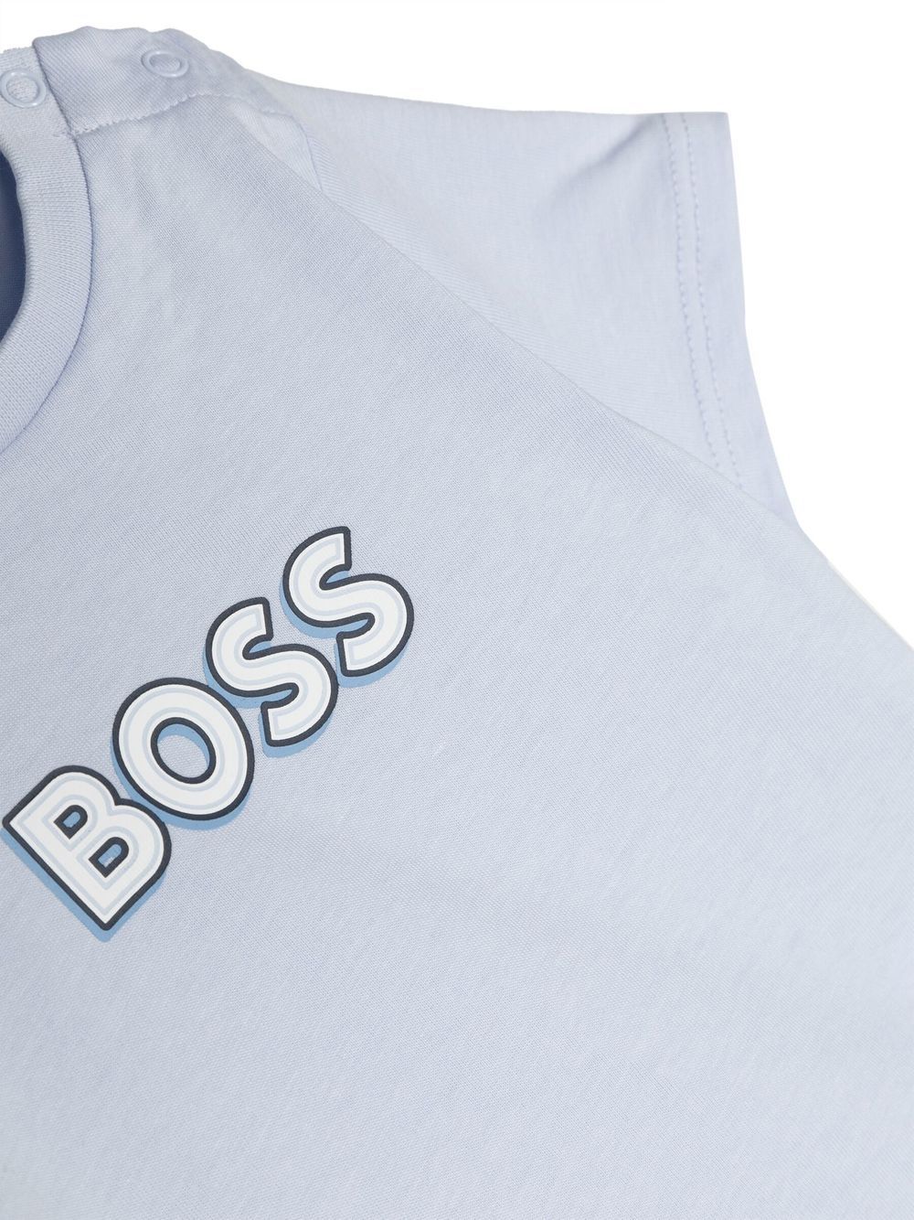 Shop Bosswear Logo Print T-shirt In Blue