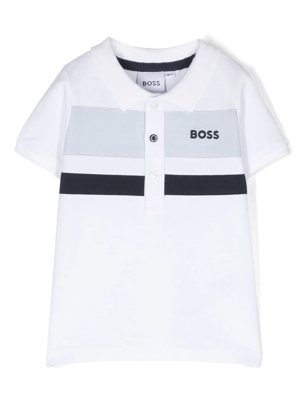 

BOSS Kidswear knit logo polo shirt - White