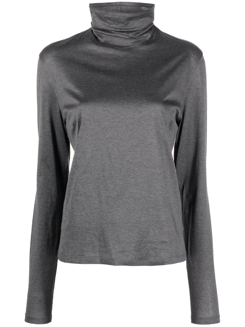 Pre-owned Saint Laurent 2000s Roll-neck Long-sleeve T-shirt In Grey
