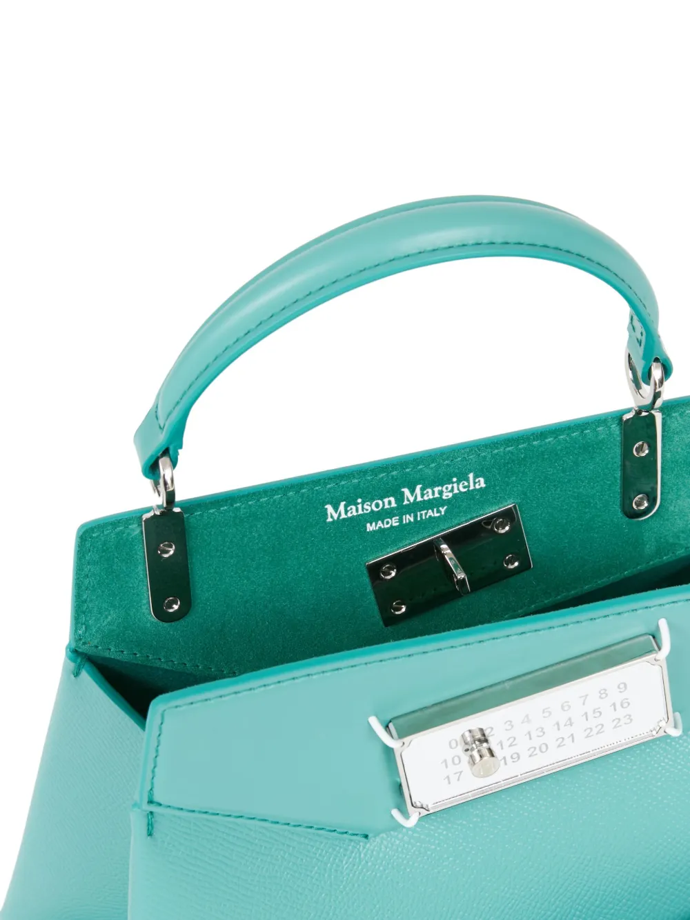 Maison Margiela Small Snatched Leather Shoulder Bag Green FARFETCH