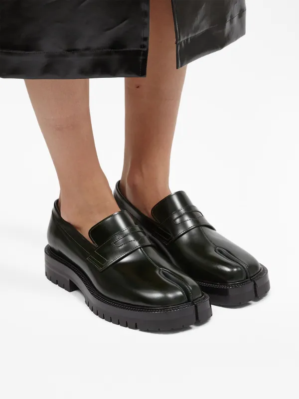 Maison Margiela Tabi Leather Loafers - Farfetch