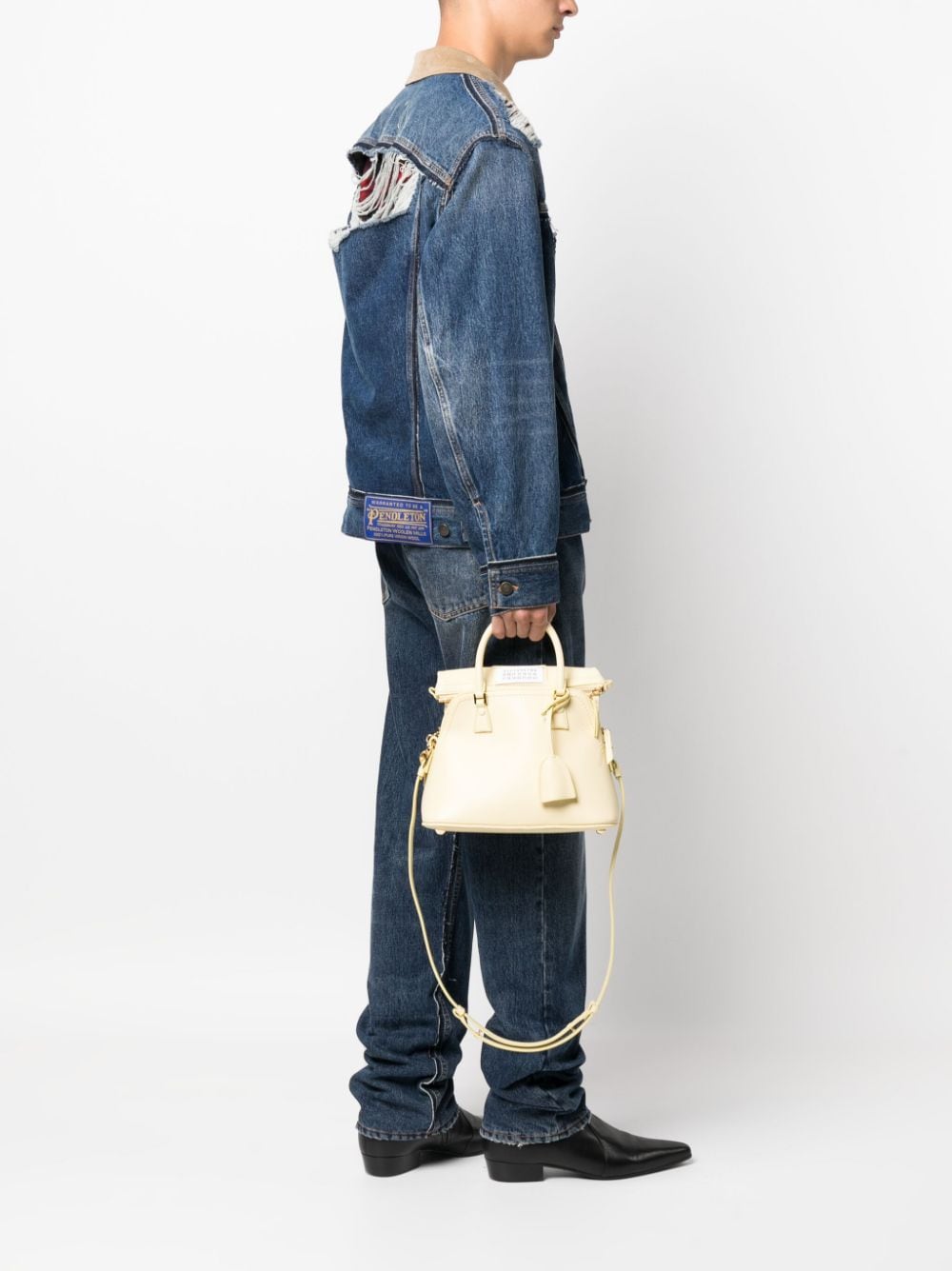 Maison Margiela Leren shopper - Geel