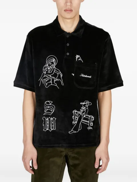 Saintwoods playera tipo polo con detalle bordado