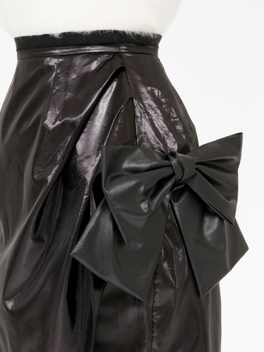 Maison Margiela bow-detail asymmetric midi skirt Women