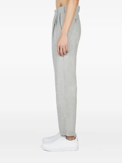 Saintwoods pleat-detailed graphic-print trousers