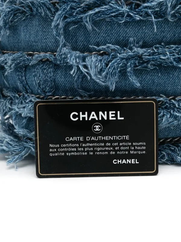 chanel denim fringe bag