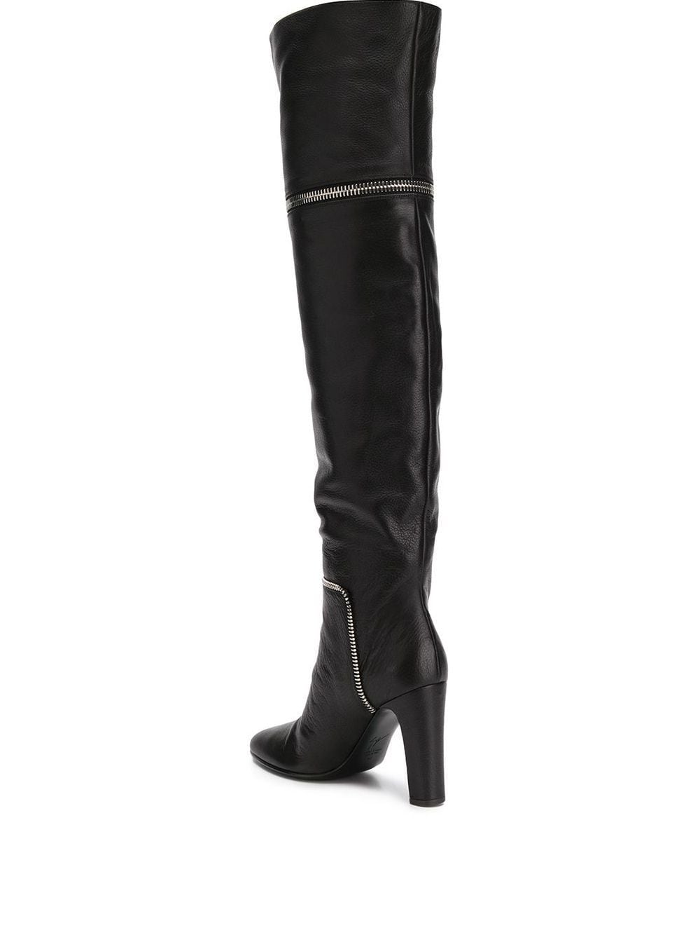 Shop Giuseppe Zanotti Joana 90mm Leather Boots In Black