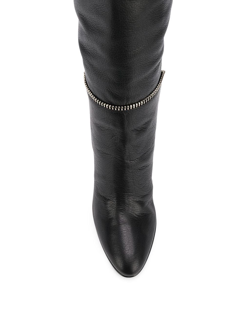 Shop Giuseppe Zanotti Joana 90mm Leather Boots In Black
