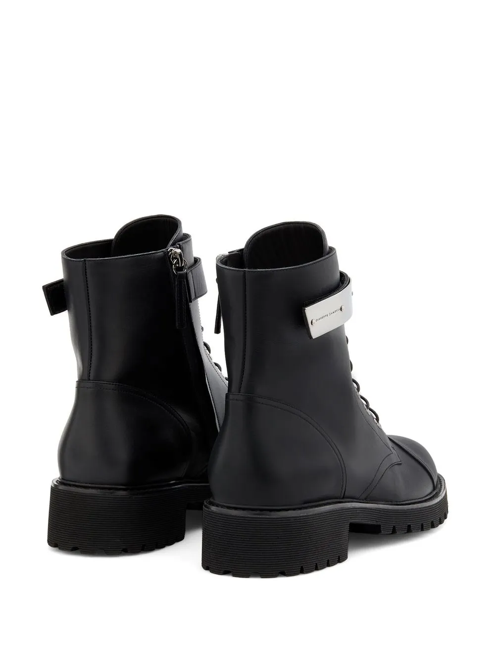 Giuseppe Zanotti Mens Black Leather Ankle Boots In Schwarz