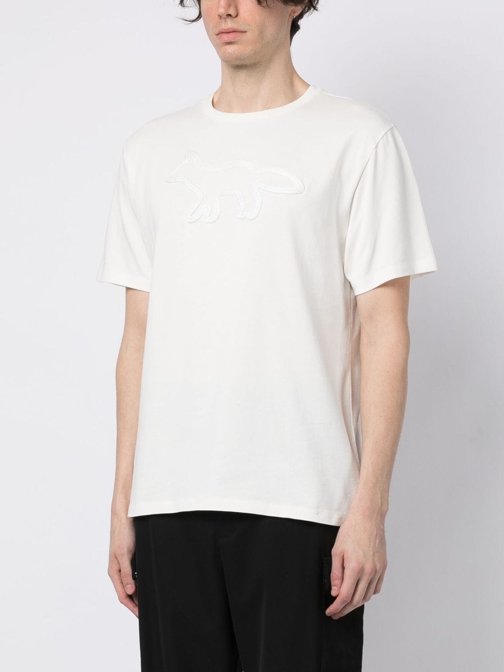 Maison Kitsuné Contour Fox Embroidered T-shirt - Farfetch