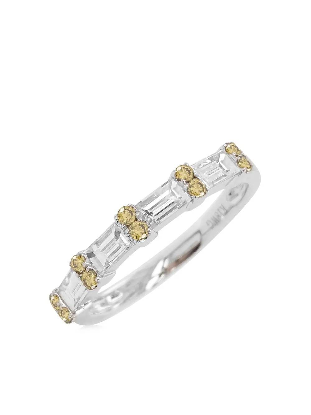Hyt Jewelry 18kt Weissgoldring Mit Diamanten In Silver