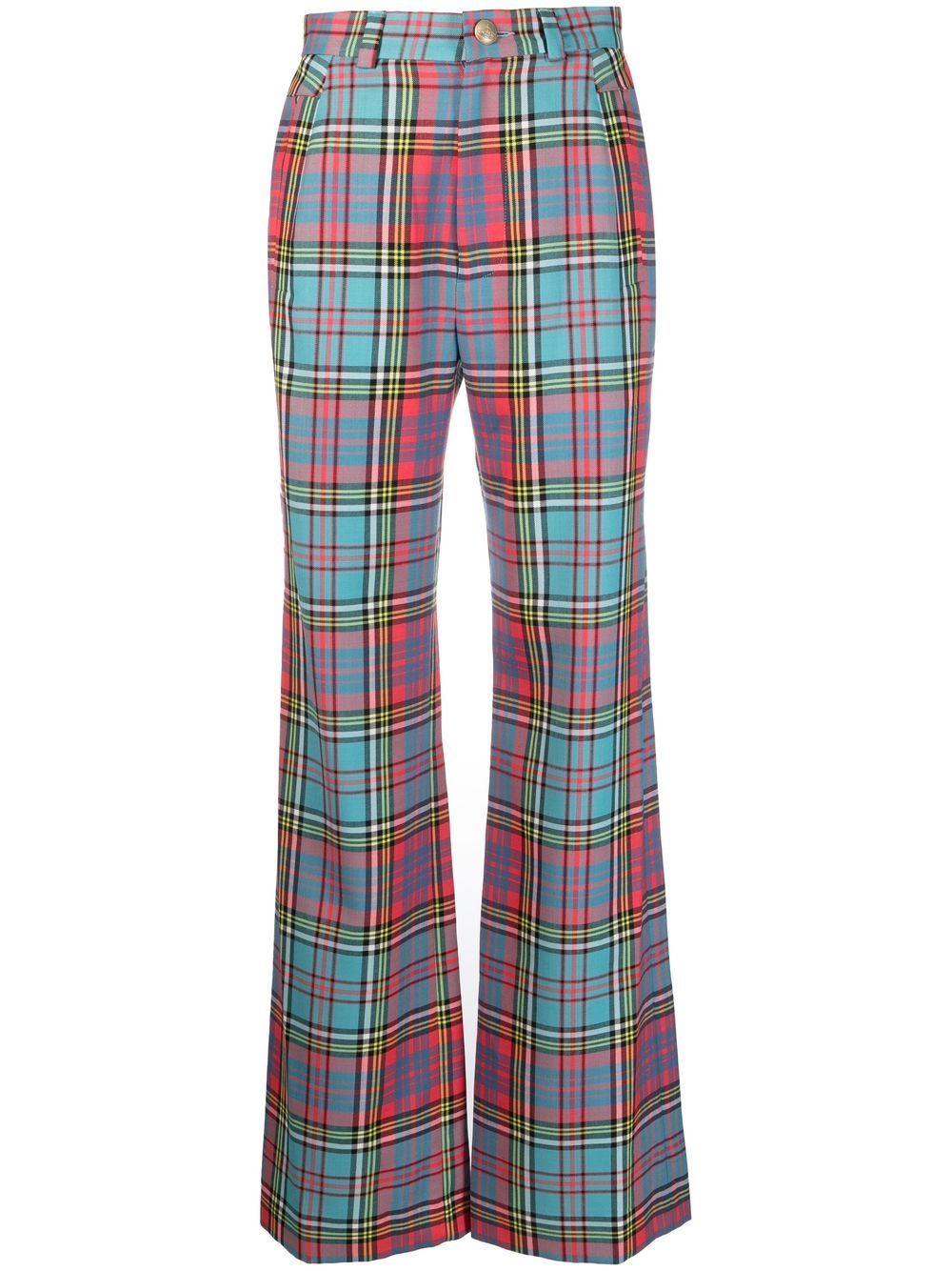 Vivienne Westwood Straight Leg Plaid Check Print Trousers Farfetch