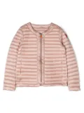 Save The Duck Kids logo-patch padded jacket - Pink