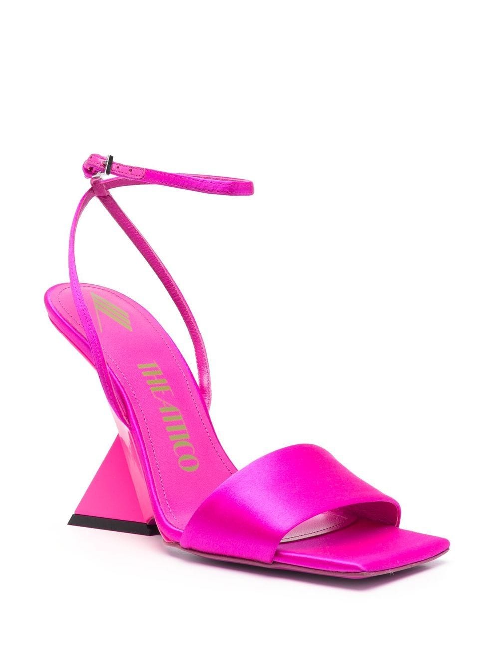 Shop Attico Open-toe Block-heel Sandals In Pink