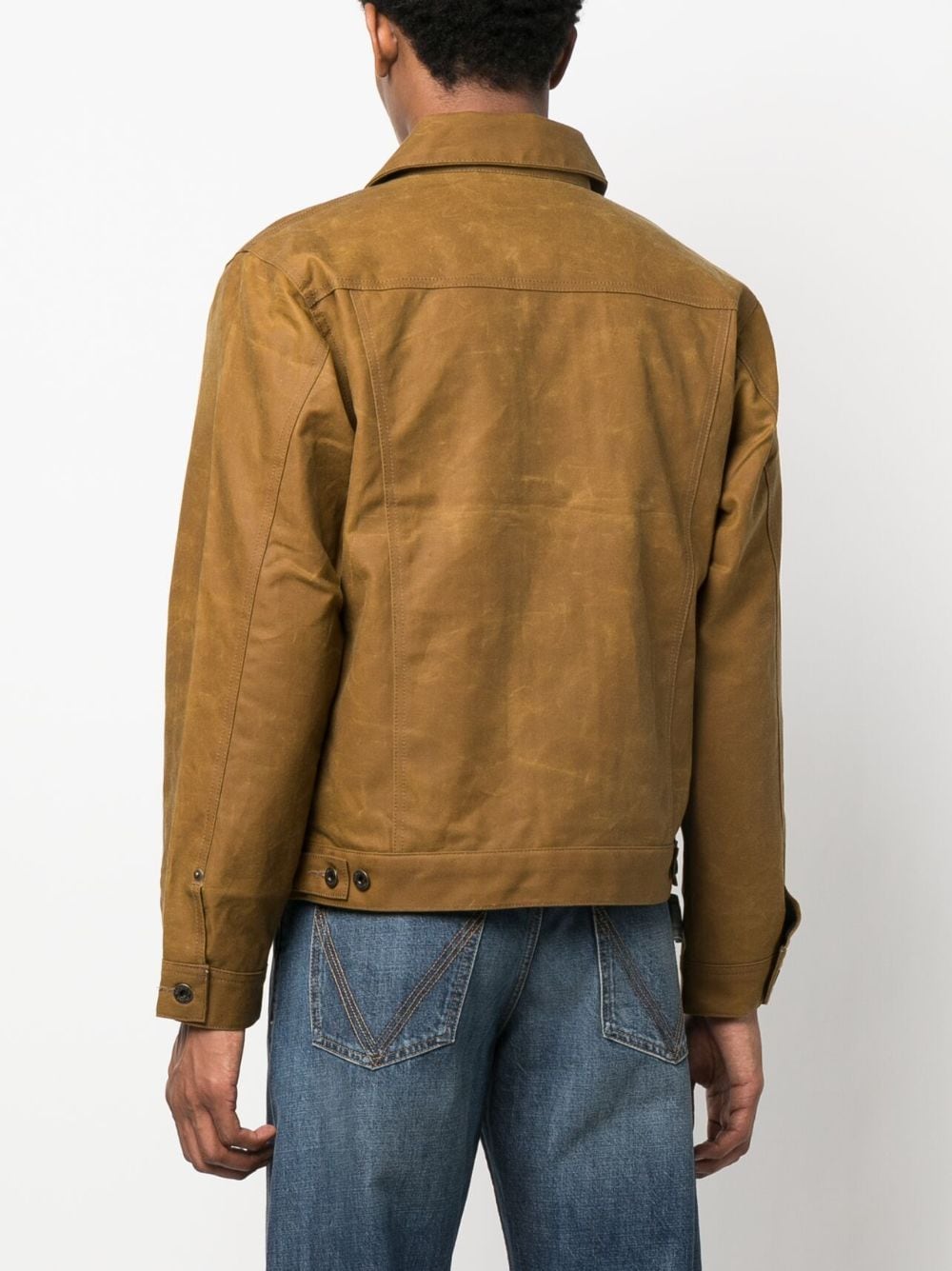 Shop Filson Long-sleeve Buttoned Shirt Jacket In Braun