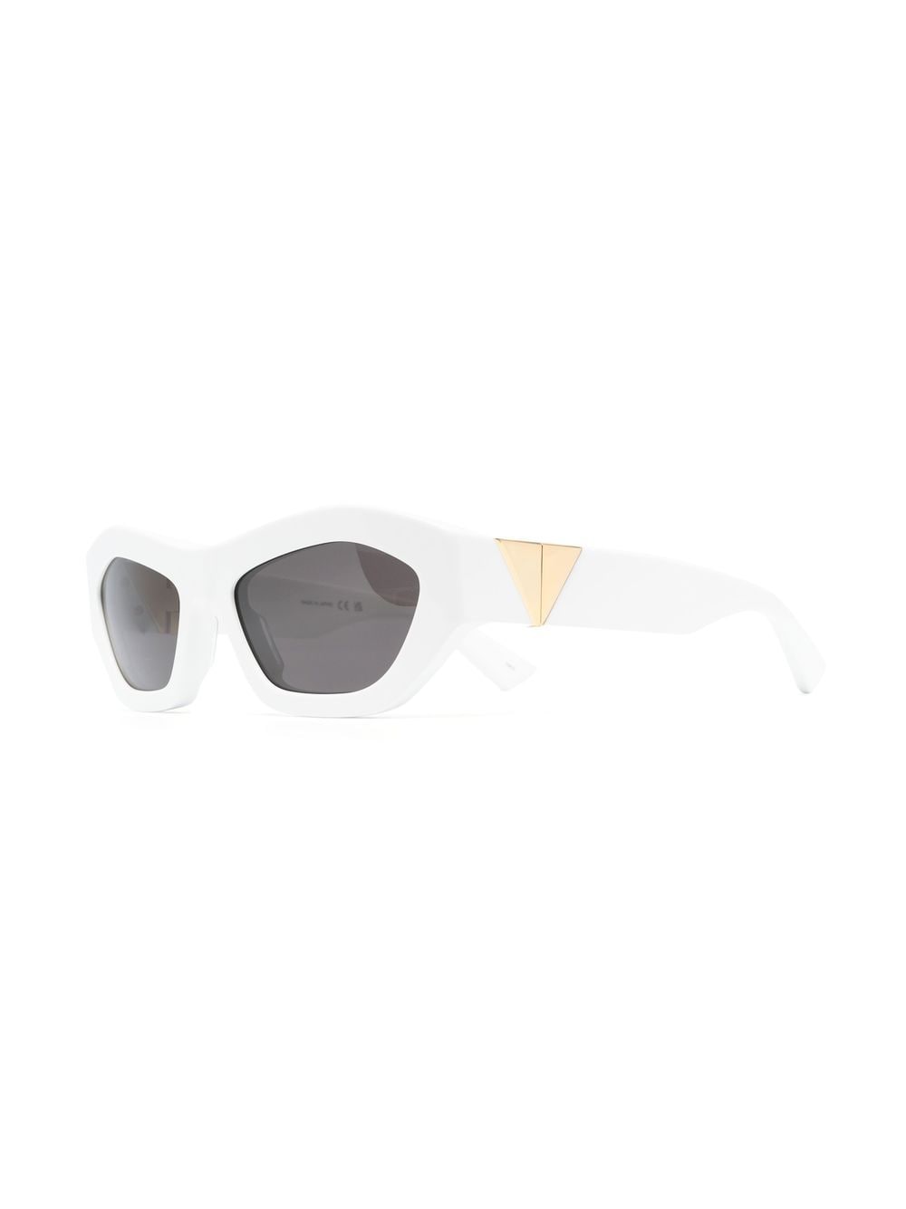 Bottega Veneta Eyewear Zonnebril met ovaal montuur - Wit