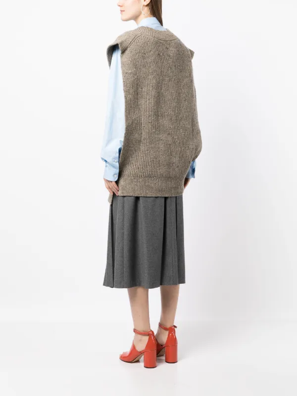 Maison Margiela ブラウン ニットタイ org.jpg