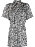 Michael Michael Kors graphic-print short-sleeve playsuit - White