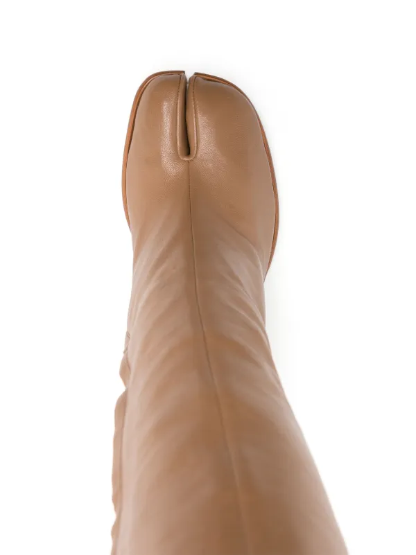 Maison Margiela Tabi 80mm knee-high Boots | Brown | FARFETCH