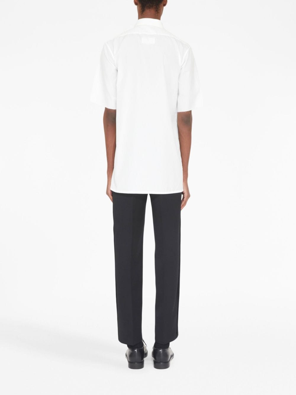 Shop Maison Margiela Four-stitch Short-sleeve Shirt In White