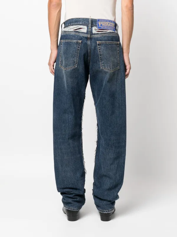 Maison Margiela x Pendleton yoke-detail Tapered Jeans | Blue