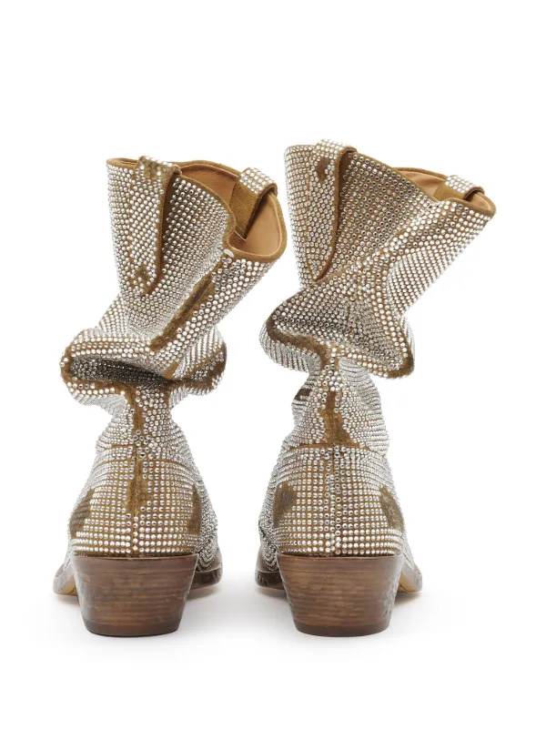 maison margiela gold boots