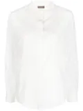 Peserico feather-sequin detail silk shirt - White