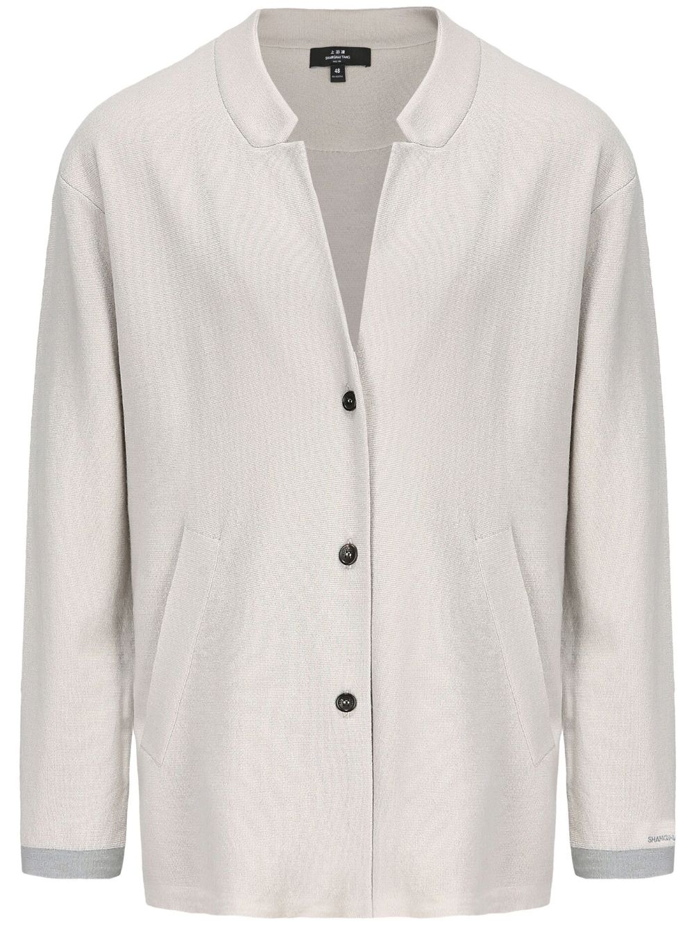 Shanghai Tang Wool button-up Cardigan Blazer - Farfetch