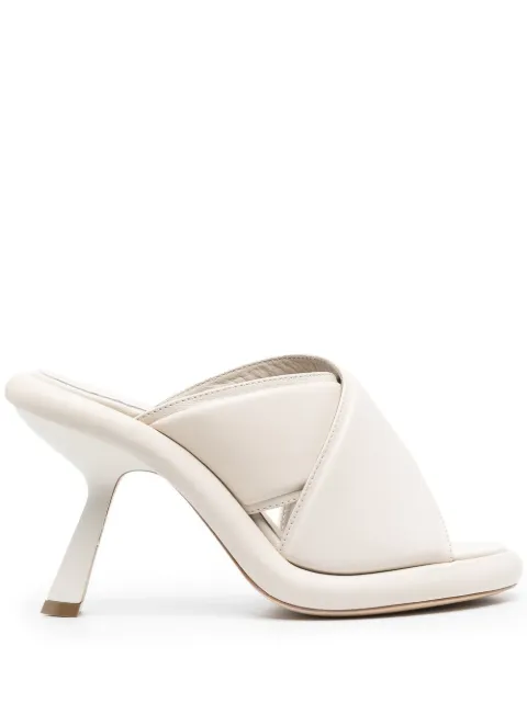 Vic Matie leather crossover-detail mules
