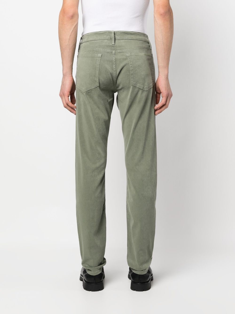 Shop Frame Straight-leg Chino Trousers In Grün