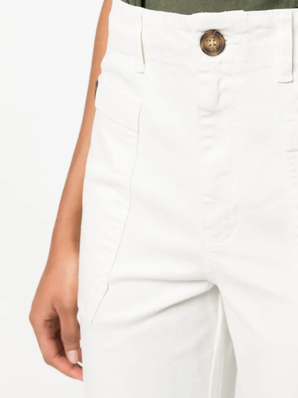 パンツ FRAME Women Straight Pants 4002RF728DE MLKS WHITE FRAME straight-leg Utility Trousers | White | FARFETCH