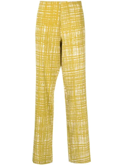 Prada Pre-Owned 2000s graphic-print silk trousers