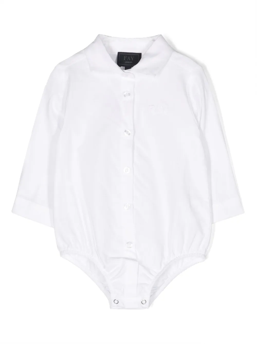 Fay Kids logo-embroidered long-sleeve bodysuit | White | Image 1