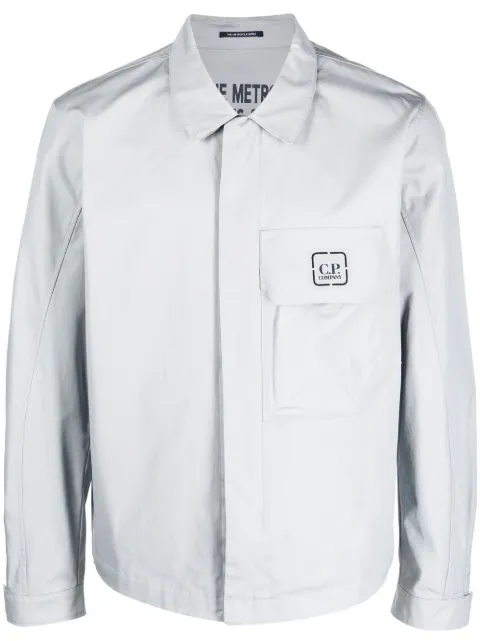 C.P. Company logo-print shirt jacket