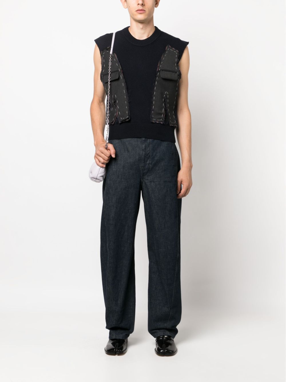 Maison Margiela Wollen gilet - Blauw