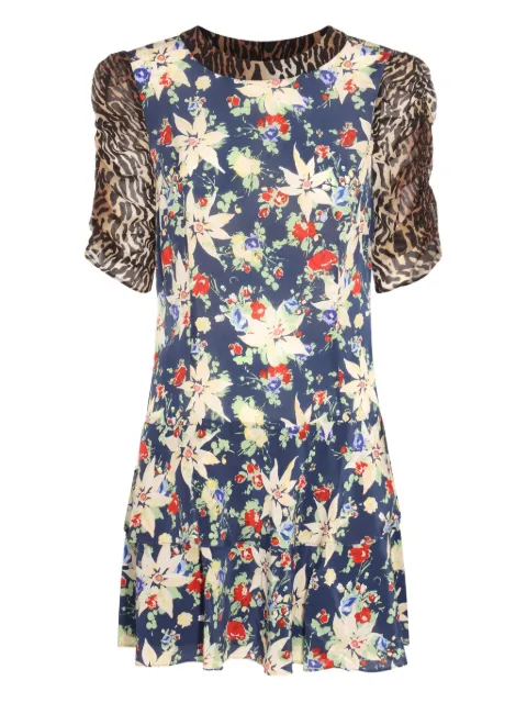 Rixo floral-print tiered mini dress