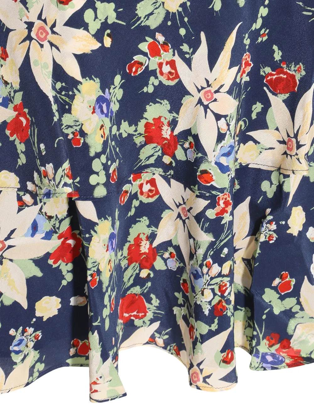 Rixo Gelaagde mini-jurk met bloemenprint Blauw