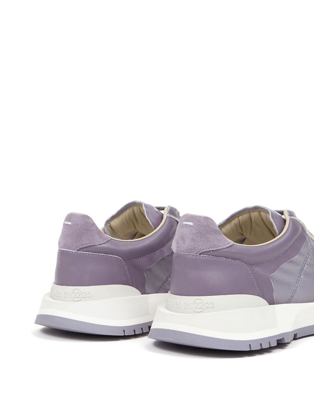 Shop Maison Margiela 50-50 Low-top Sneakers In Purple