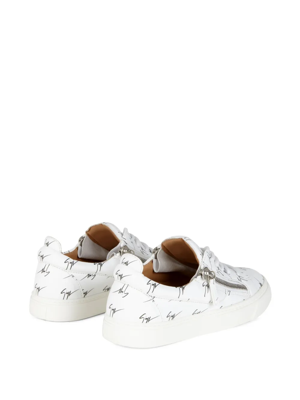 Giuseppe Zanotti Frankie All-over Logo Print Sneakers In Weiss