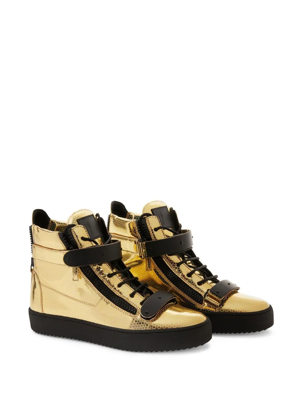 Giuseppe Zanotti foiled-finish high top sneakers | Hi-Tops | Image 2